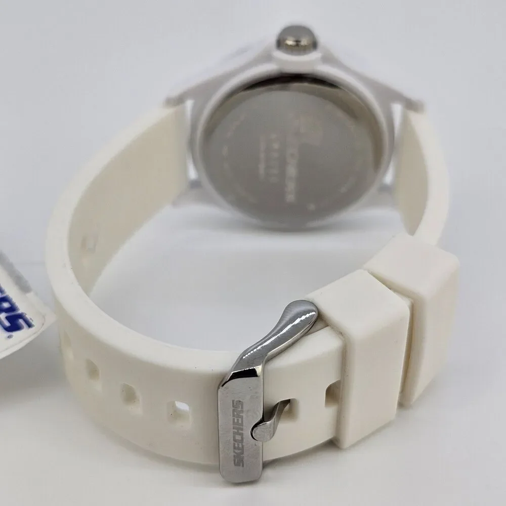 Sketchers Women's Watch‎ 40MM White Dial White Plastic Bands New Battery